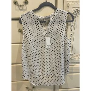 Charlie Paige Tank Top Sz L Polka Dots NWT